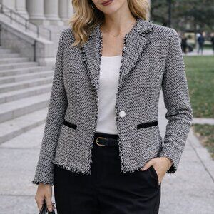 NEW Ted Baker Amelia Tweed-Inspired Jacket | Size 12